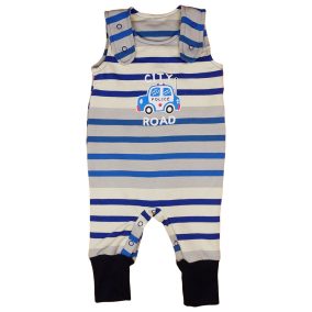   Rendőrautós belül enyhén bolyhos ujjatlan rugdalózó 2:1 méret