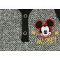 Ujjatlan baba rugdalózó Mickey hímzéssel, szürke fekete színben