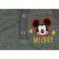 Ujjatlan baba rugdalózó Mickey hímzéssel, szürke szürke színben