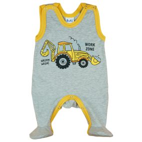   "Work Zone" munkagépes belül bolyhos ujjatlan rugdalózó