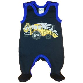   "Work Zone" munkagépes belül bolyhos ujjatlan rugdalózó