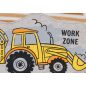 "Work Zone" munkagépes hosszú ujjú plüss rugdalózó