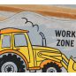 "Work Zone" munkagépes hosszú ujjú plüss rugdalózó