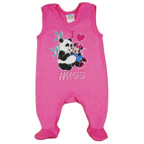 Disney Minnie pandás belül bolyhos ujjatlan rugdalózó