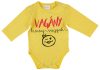 "Vagány kiscsaj vagyok" feliratos hosszú ujjú baba body sárga