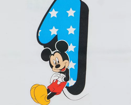 Disney Mickey szülinapos body 1 éves fehér