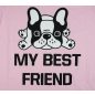 "My best friend" francia bulldogos női rövid ujjú póló
