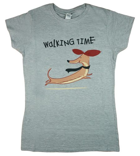 "Walking time" tacskós rövid ujjú női póló