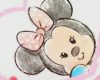 Disney Minnie "rajzos" kapucnis frottír törölköző 100x100cm