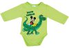 Disney Mickey dinós hosszú ujjú baba body zöld