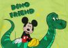 Disney Mickey dinós hosszú ujjú baba body zöld