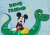 Disney Mickey dinós hosszú ujjú baba body kék