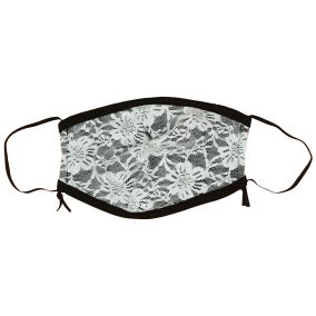 Kétrétegű textil csipkés szájmaszk orrmerevítővel