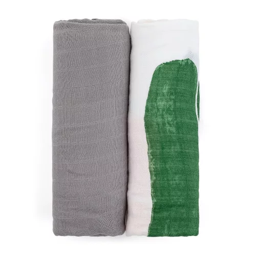 FEEDO Set bambusz muszlin pólya 2 db, 120x120 cm