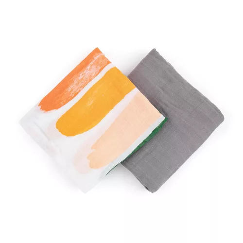 FEEDO Set bambusz muszlin pólya 2 db, 120x120 cm