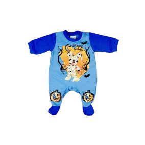   Disney Mickey halloween belül bolyhos hosszú ujjú rugdalózó