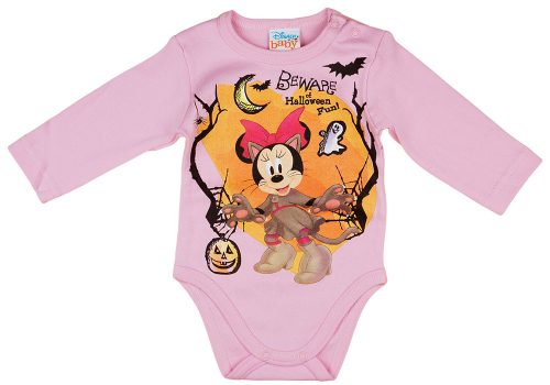 Disney Minnie halloween hosszú ujjú baba body rózsaszín