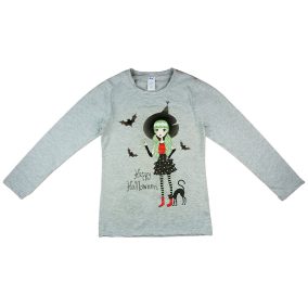 Halloween boszorkányos hosszú ujjú póló