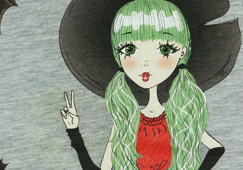 Halloween boszorkányos hosszú ujjú póló