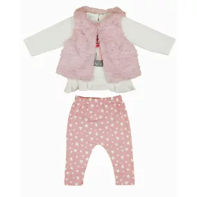 3 részes unikornisos mellényes baba szett
