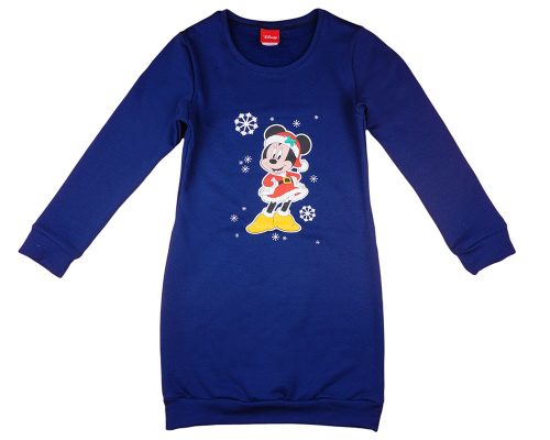 Disney Minnie karácsonyi mintával nyomott lányka pamut ruha