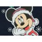   Hosszú ujjú, belül enyhén bolyhos baba rugdalózó karácsonyi Mickey egér mintával