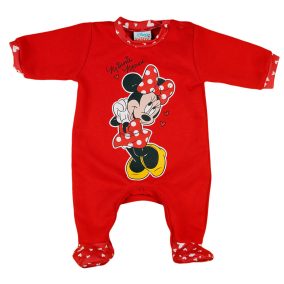 Disney Minnie szívecskés belül bolyhos rugdalózó