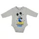 Disney Mickey hosszú ujjú baba body szürke