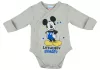 Disney Mickey hosszú ujjú baba body szürke