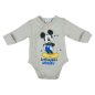 Disney Mickey hosszú ujjú baba body szürke