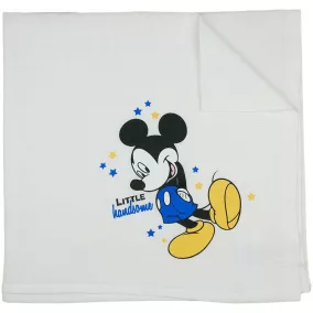Textil tetra pelenka Mickey egér mintával 70x70cm fehér színben