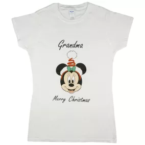 Disney Minnie karácsonyi feliratos póló nagymamáknak