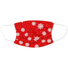 Kétrétegű karácsonyi textil szájmaszk orrmerevítővel