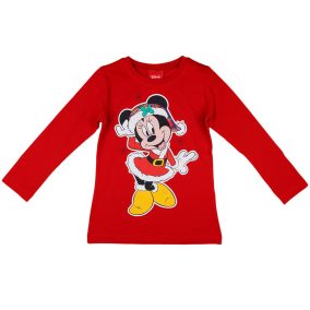 Disney Minnie karácsonyi hosszú ujjú lányka póló