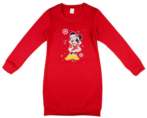 Disney Minnie karácsonyi mintával nyomott női pamut ruha
