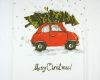 Karácsonyi vintage autós hosszú ujjú gyerek póló