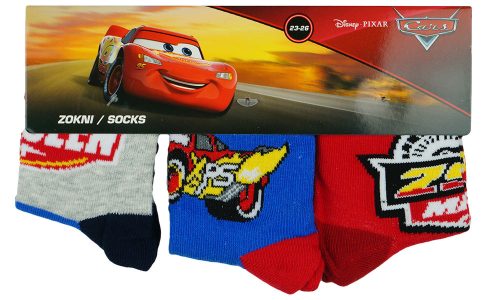 Disney Cars/Verdák 3db-os vastag fiú zokni szett -