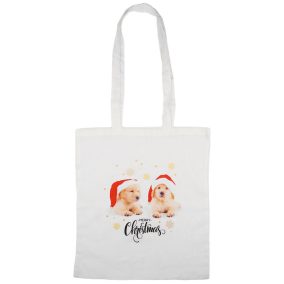 Karácsonyi kutyás hosszú fülű vászontáska