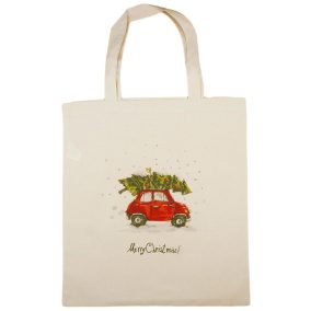 Karácsonyi autós vászontáska