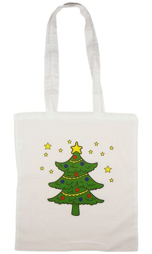 Karácsonyi színezhető karácsonyfás vászontáska