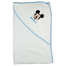   Kapucnis frottír törölköző Mickey egér mintával 100x100 cm
