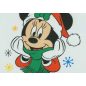   Hosszú ujjú, belül bolyhos karácsonyi rugdalózó Minnie egér mintával