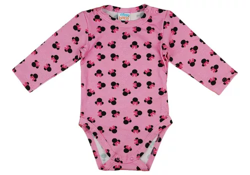 3 részes kislány baba szett Minnie egér mintával pink színben