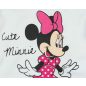 Hosszú ujjú kislány baba body Minnie egér mintával fehér színben
