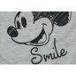 Hosszú ujjú baba body Mickey egér mintával szürke színben