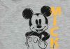 Ujjatlan kisfiú baba rugdalózó Mickey egér mintával 2:1 méret szürke színben