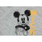 Ujjatlan kisfiú baba rugdalózó Mickey egér mintával 2:1 méret szürke színben