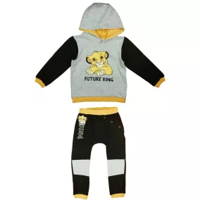 2 részes kisfiú szabadidő szett Oroszlánkirály mintával szürke és fekete színben