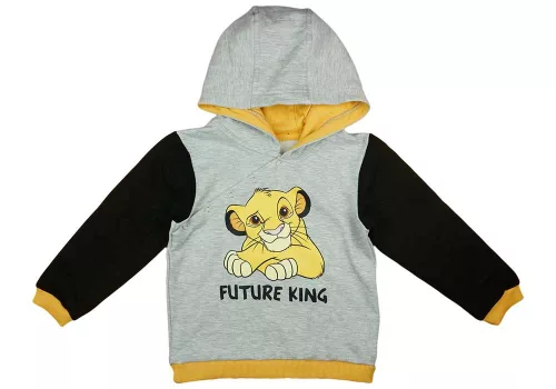 2 részes kisfiú szabadidő szett Oroszlánkirály mintával szürke és fekete színben