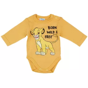   Disney The Lion King/Az oroszlánkirály hosszú ujjú baba body sárga